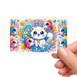 Zodiac Cat Astrology Signs Custom Cute Kittens Credit Card Cover Vinyl Skin Stickers - Pop culture cats