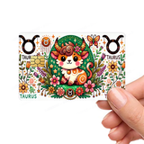 Zodiac Cat Astrology Signs Custom Cute Kittens Credit Card Cover Vinyl Skin Stickers - Pop culture cats