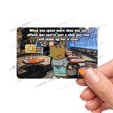 Chill Guy Custom Credit Card Cover Pop Culture Vinyl Skin Stickers funny sticker meme sticker