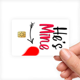 Couples Cute Custom Credit Card Cover Pop Culture Vinyl Skin Stickers Meme sticker Be My Valentine