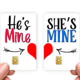 Couples Cute Custom Credit Card Cover Pop Culture Vinyl Skin Stickers Meme sticker Be My Valentine