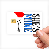 Couples Cute Custom Credit Card Cover Pop Culture Vinyl Skin Stickers Meme sticker Be My Valentine