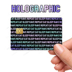 EAT SLEEP RAVE REPEAT Custom Credit Card Cover Pop Culture Vinyl Skin Stickers meme sticker