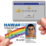 Funny System Error and McLovin Card Cover Pop Culture Vinyl Skin Stickers