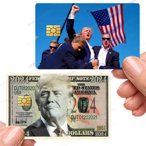 Trump Rally Attack Custom Credit Card Cover Pop Culture Political Vinyl Skin Stickers