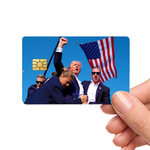 Trump Rally Attack Custom Credit Card Cover Pop Culture Political Vinyl Skin Stickers