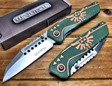 Legend Of Zelda Tactical 7.75" Spring Assisted Pocket Hunting EDC Collectible Green